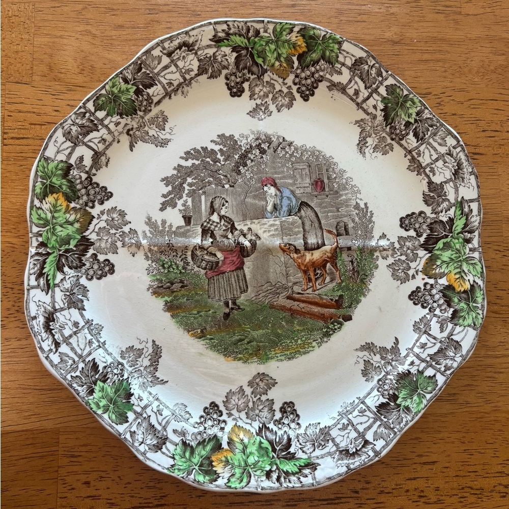 Vintage Copeland Spode England: Spode’s Byron Series No.1 Quartered Plate–9.5’’